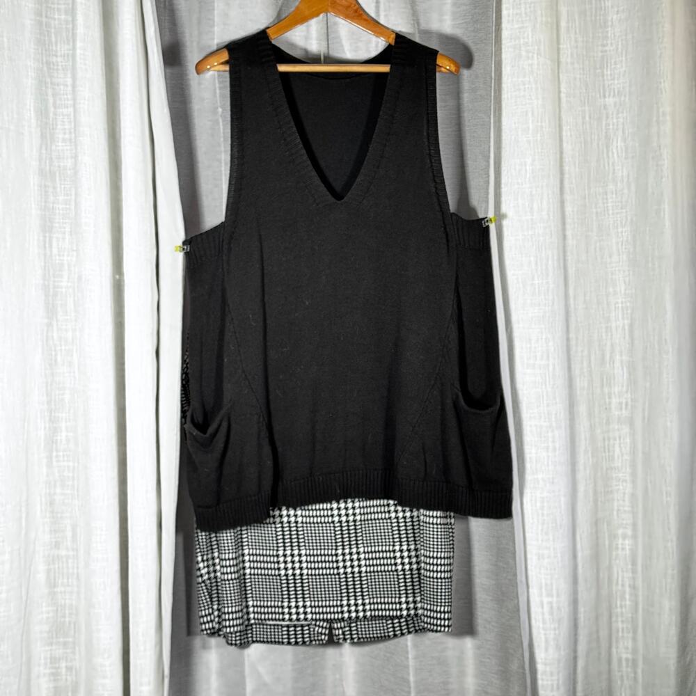 Oversized Sweater Vest Size 1X Preppy Schoolgirl Comfy - Picture 7 of 8